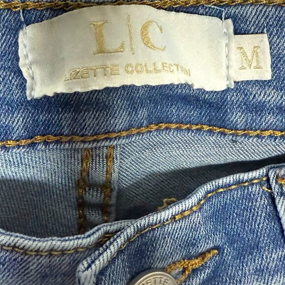 LC Lizette Collection Patchwork Jeans Denim Pants Women's Size 27 Y2K Streetwear - Picture 7 of 9